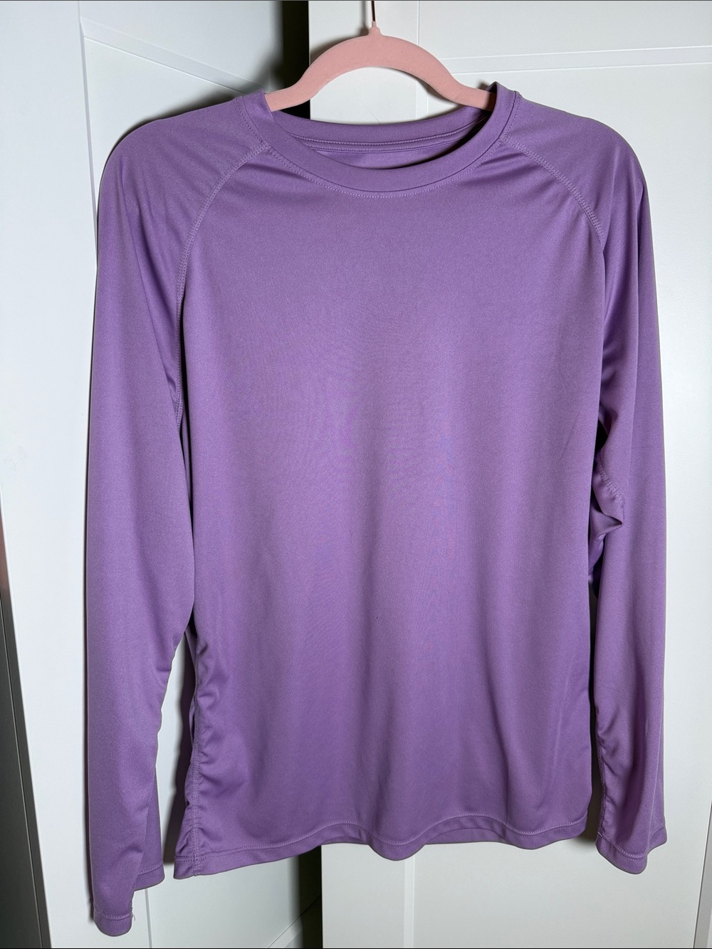 Women’s Long Sleeve Crew Quick-Dry Breathable Workout Shirt UPF 50 - Purple